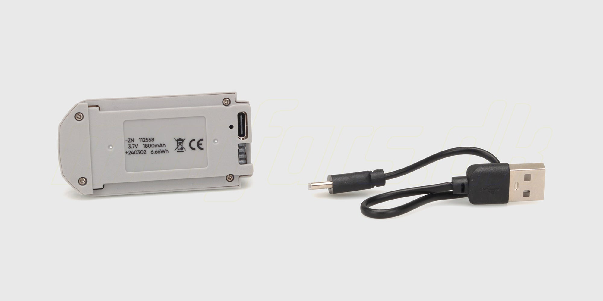 Kraftig batteripakke og USB oplader
