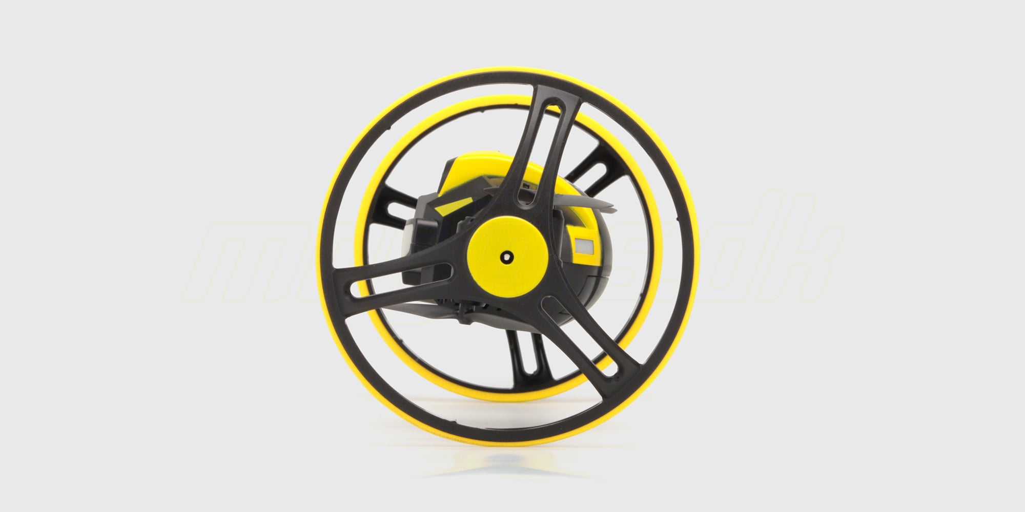 Rolling Drone set fra siden med de to store hjul