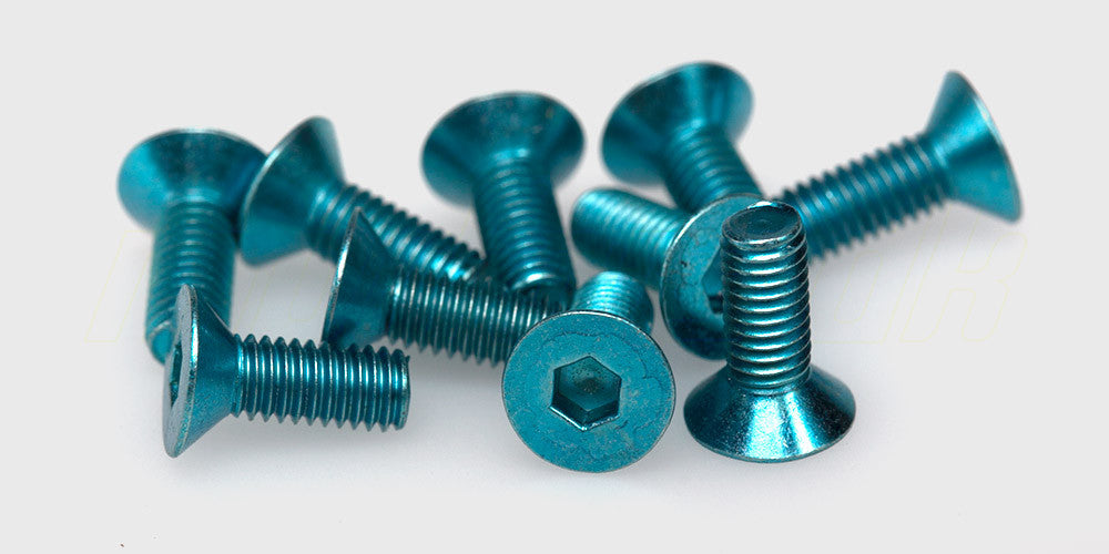 Countersunk Hex screw M3x8 (blue)