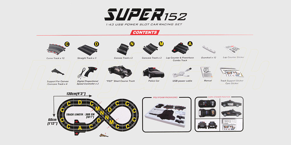 Racerbane Super 152 indhold