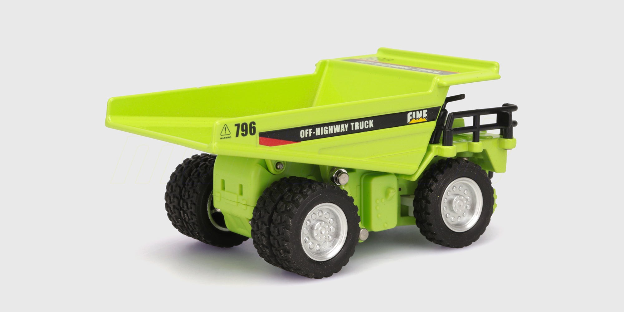 Grøn Mini Engineering Car dumper set skråt bagfra