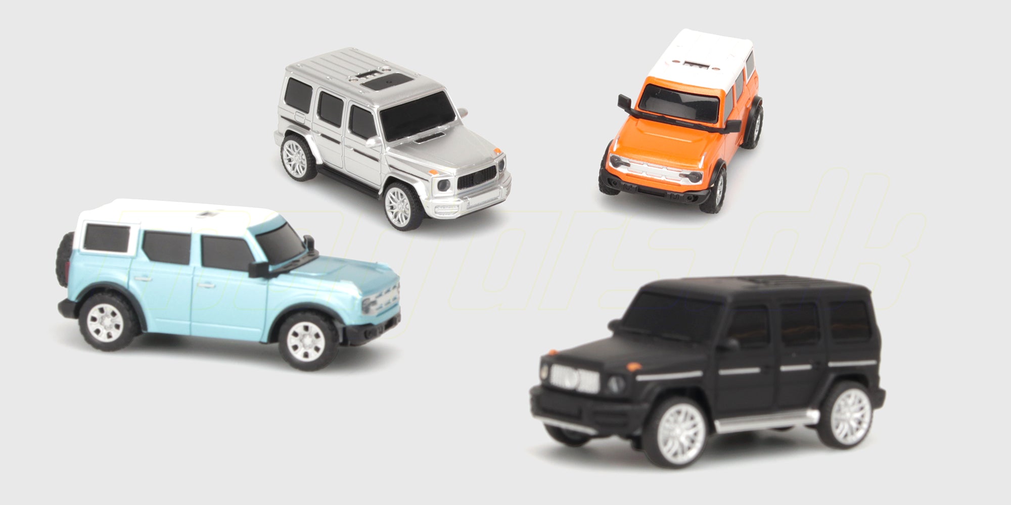 Topvinkel af Mini FPV Car med afmonteret kamera