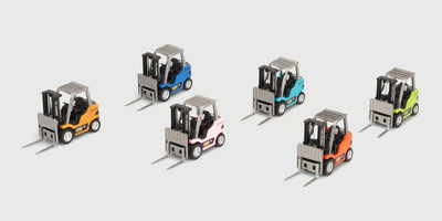 Mini Engineering Car gaffeltruck i seks farver