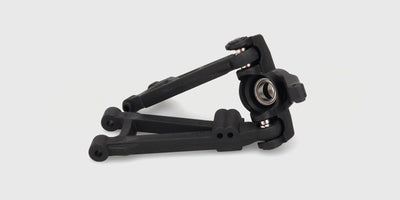 To sorte HyperGo Front Swing Set bærearme i robust plast til MJX fjernstyret bil.