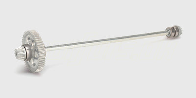 HyperGo metalsættet med hoveddrev og tandhjul til MJX fjernstyrede biler vist på en hvid baggrund.