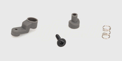 Sort HyperGo servo saver assembly i plast og metal til styring af MJX fjernstyrede biler.