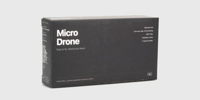 Æsken til Micro Drone med oversigt over funktioner og 14+ mærkning
