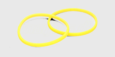 Ekstra gule ringe til hjulene på Rolling Drone