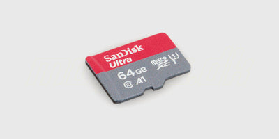 SanDisk Ultra 64GB MicroSDXC hukommelseskort til hurtig lagring af data i fjernstyret udstyr.