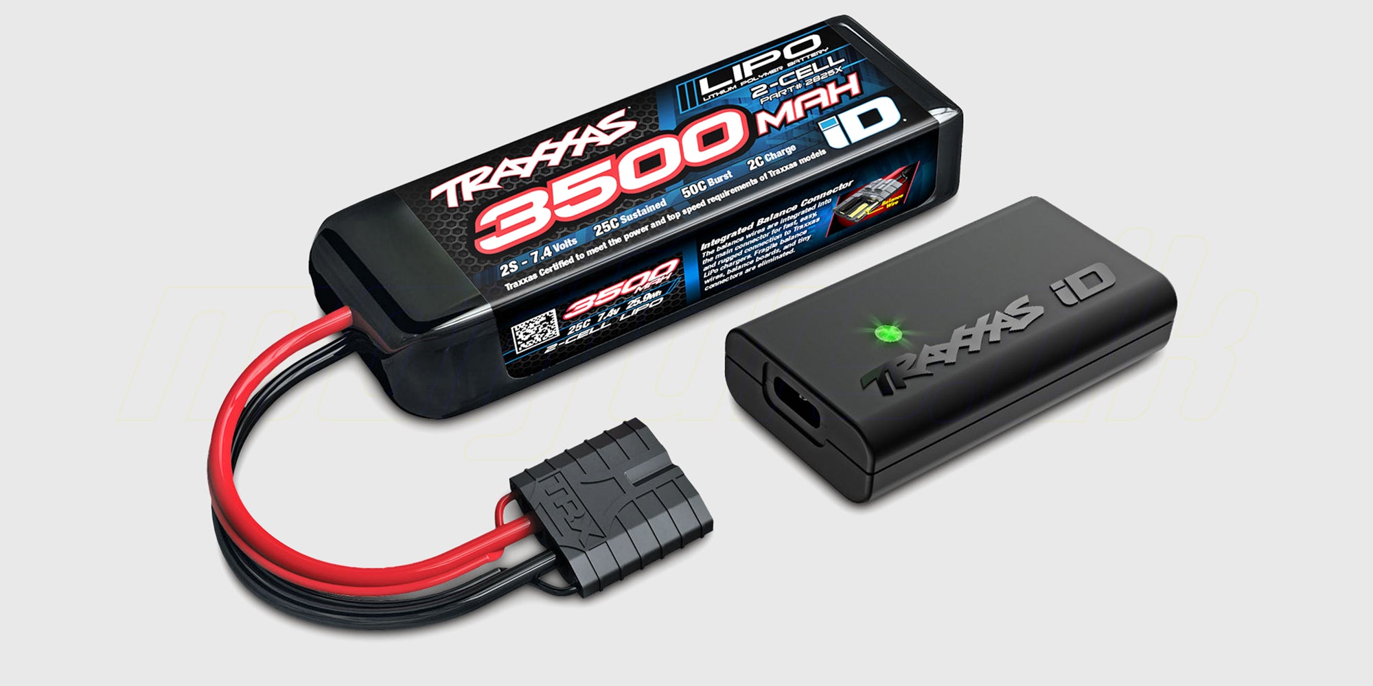 Mini XRT kommer med batteripakke og oplader, klar til brug.
