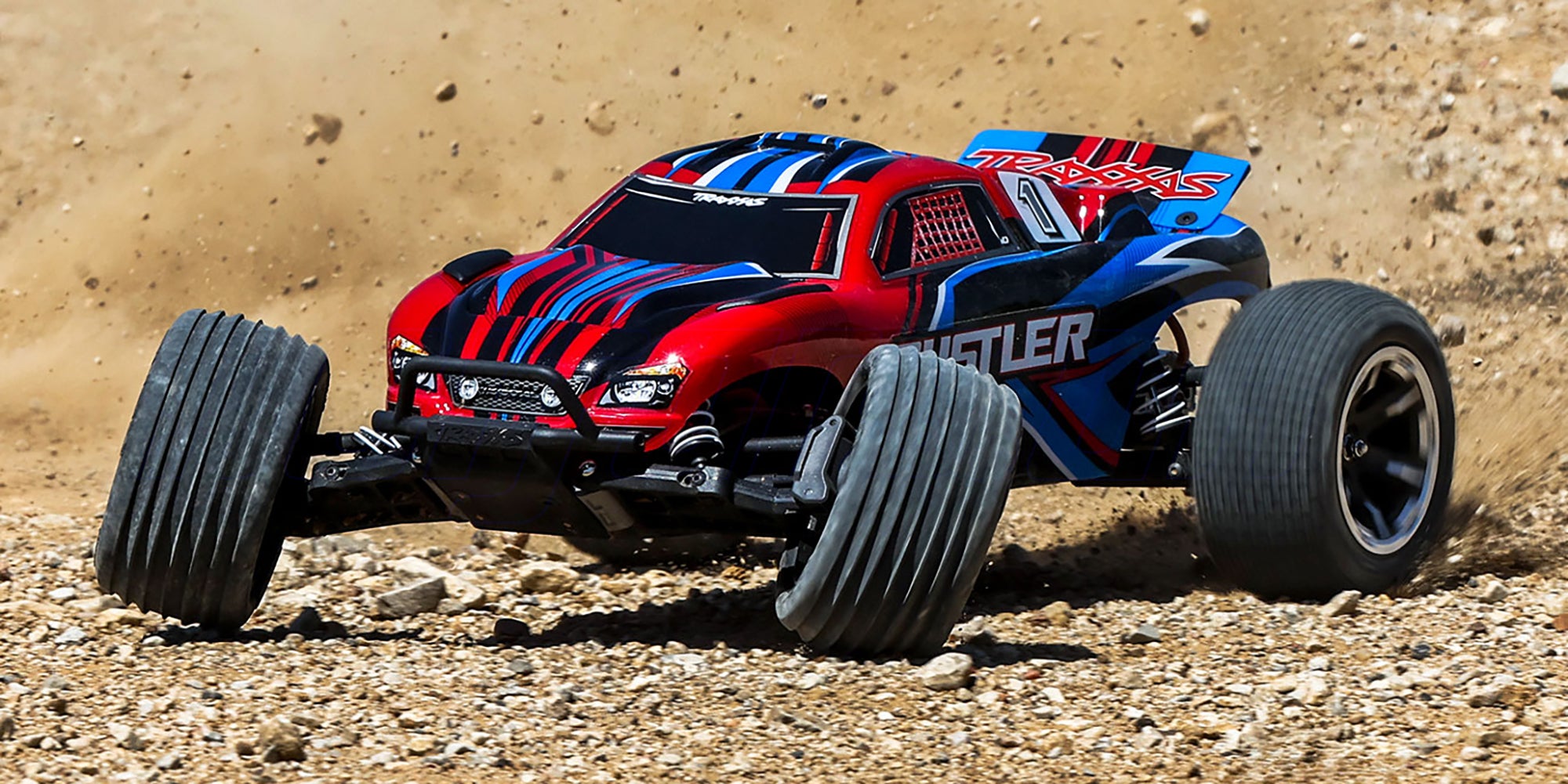 Traxxas Rustler er en rigtig off road fjernstyret bil 