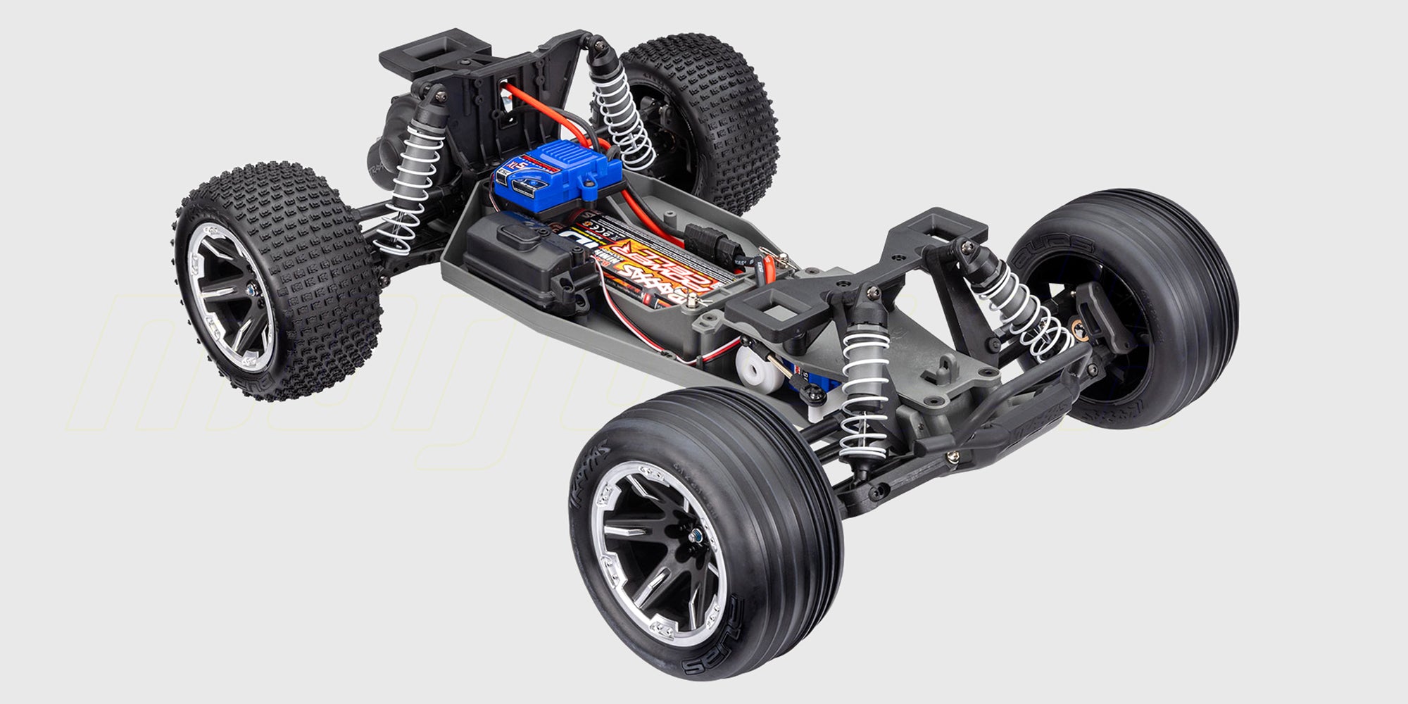 Traxxas rustler leveres køreklar inklusive batteripakke og oplader  