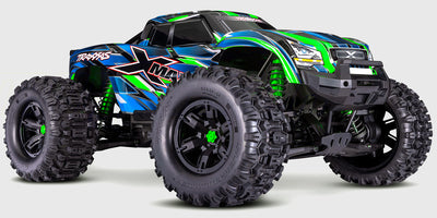 Traxxas X-Maxx 8S fjernstyret monster truck med robuste beltedæk klar til ekstrem offroad kørsel.