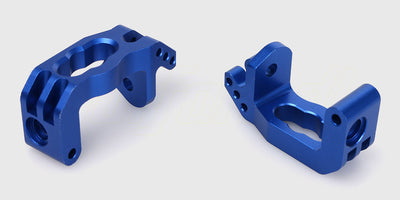 Blå anodiseret aluminium front upright opgraderingsdele til Stealth X09 og Ranger fjernstyret bil.